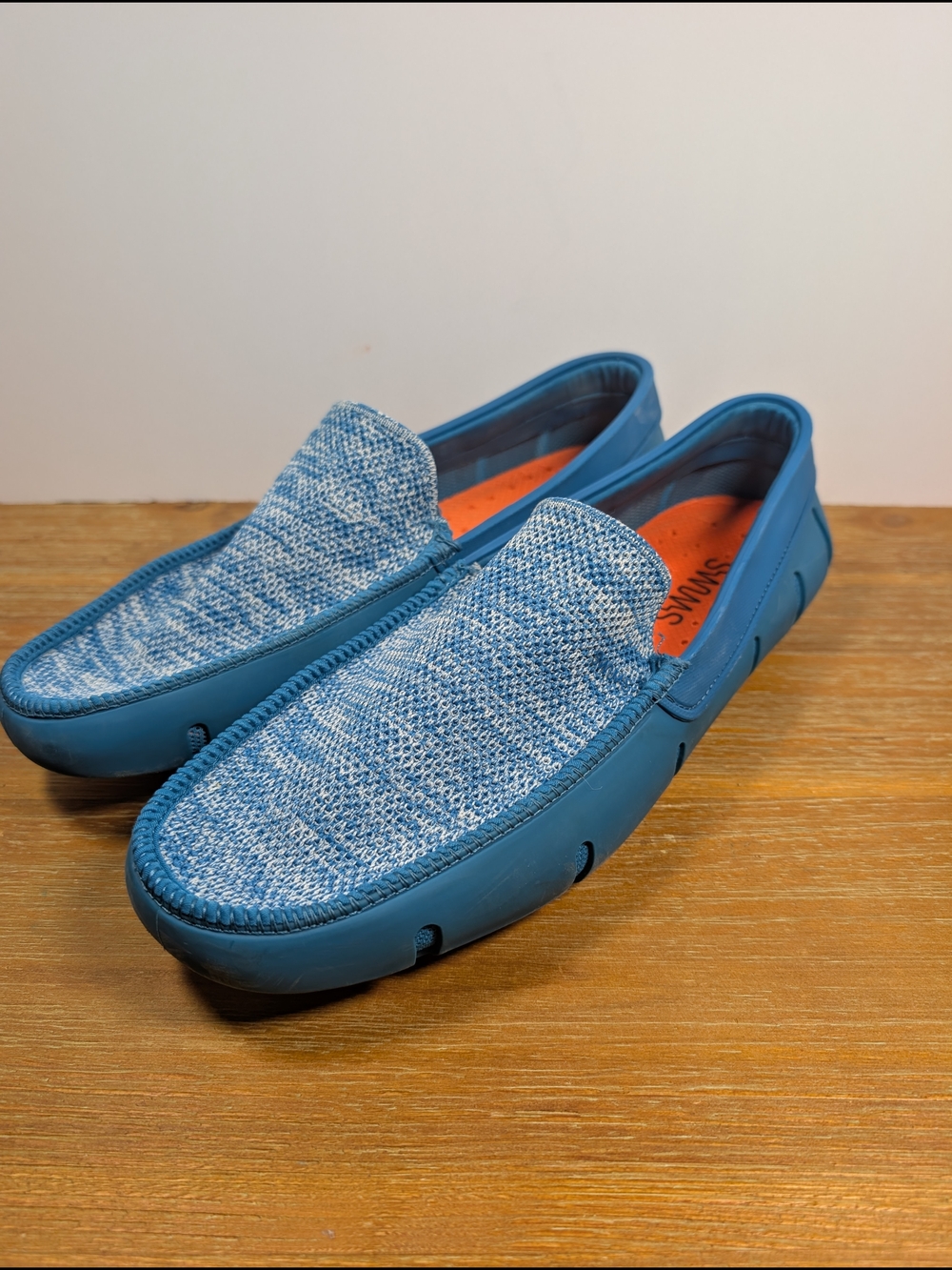 SWIMS Breeze Wave Slip-On Shoes Blue Orange Men’s Size 11.5 Lightweight Comfort